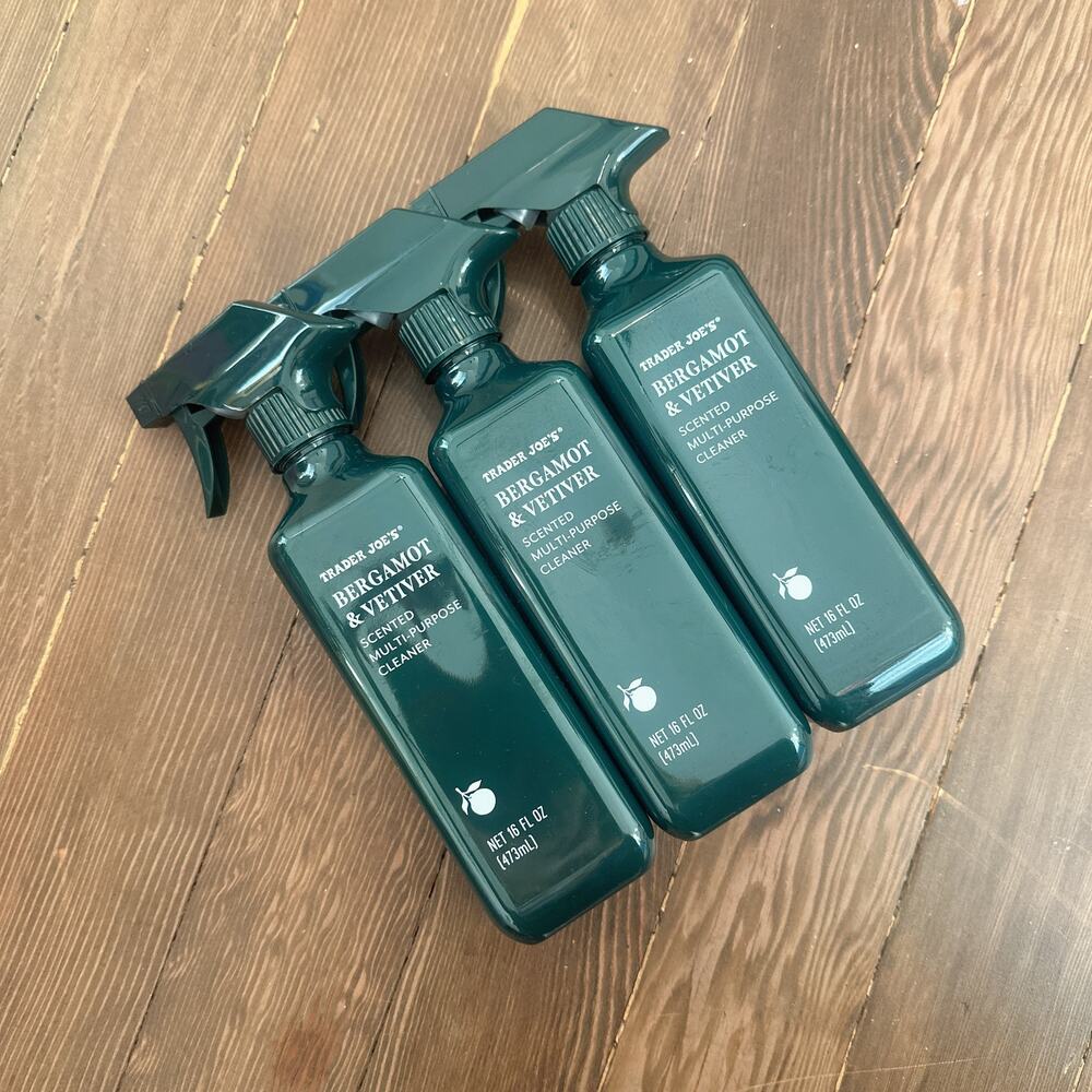 3 x Trader Joe's Bergamot & Vetiver Scented Multi-Purpose Surface Cleaner